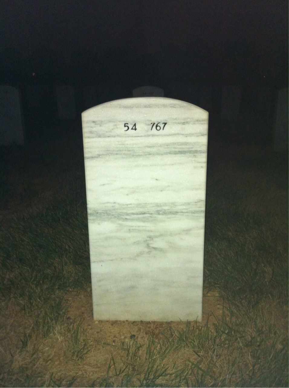 Back of headstone — Elester White