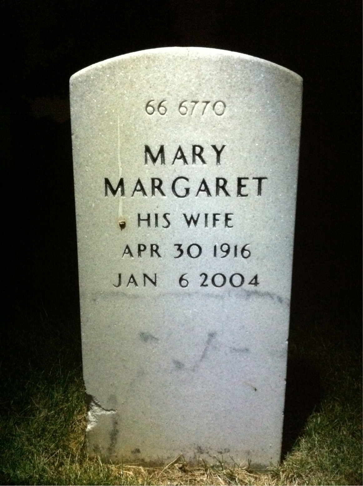 Back of headstone — Clayton Smith