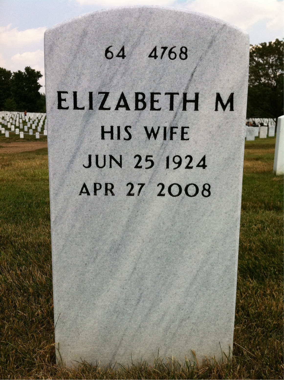 Back of headstone — Barrie Minor