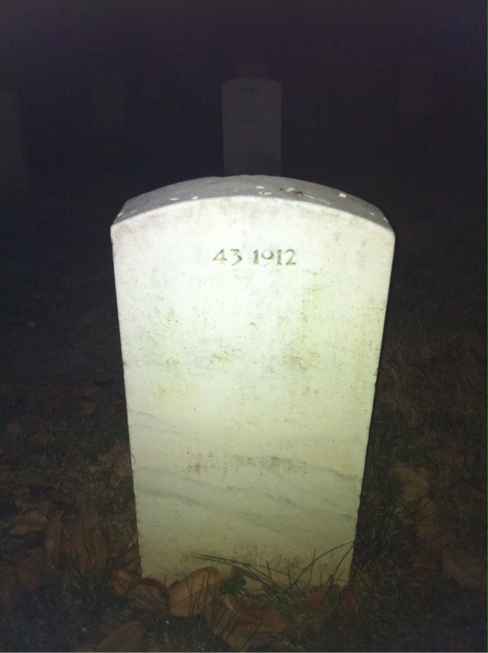 Back of headstone — Samuel Adams