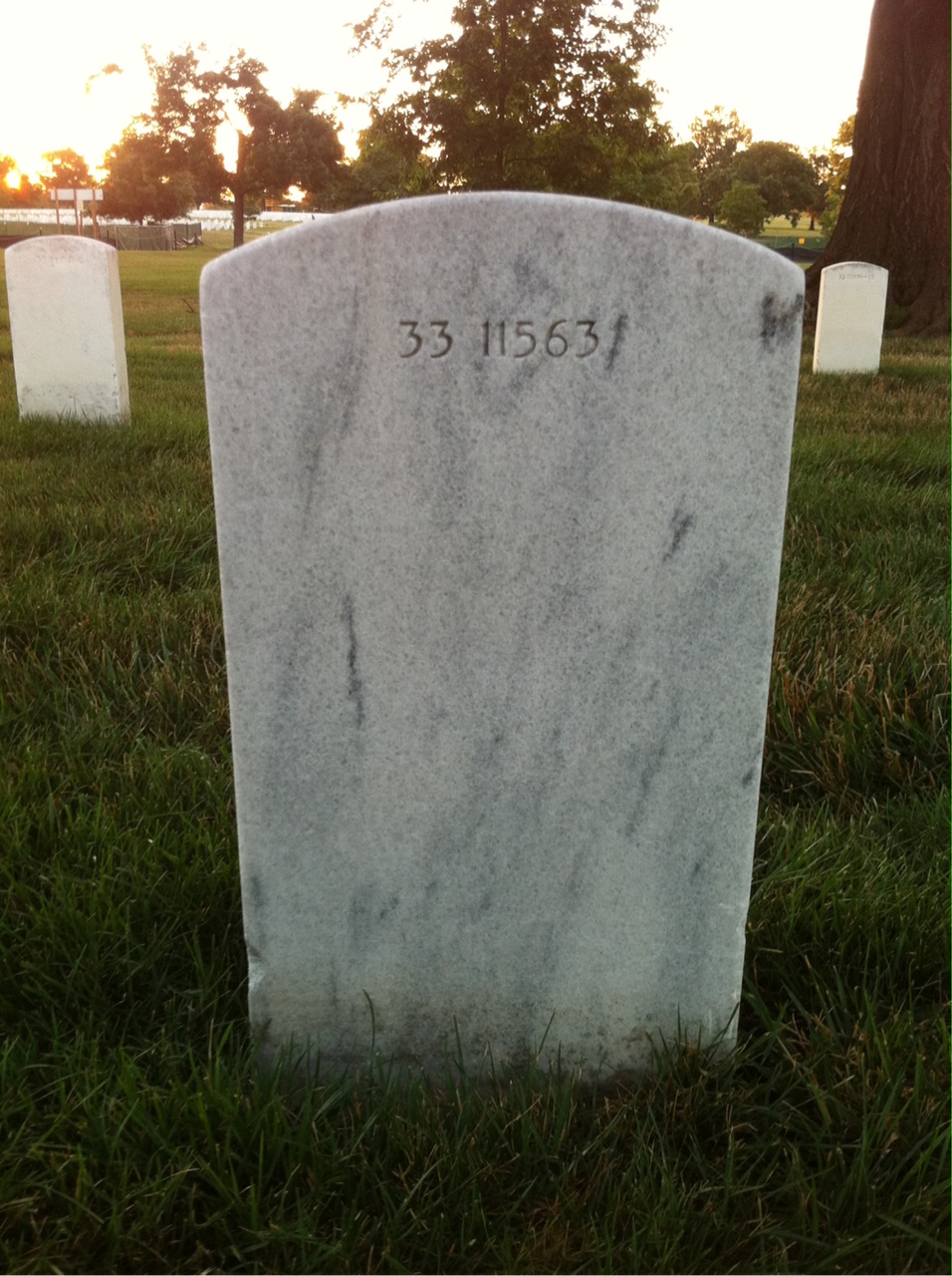 Back of headstone — Charles Barrett