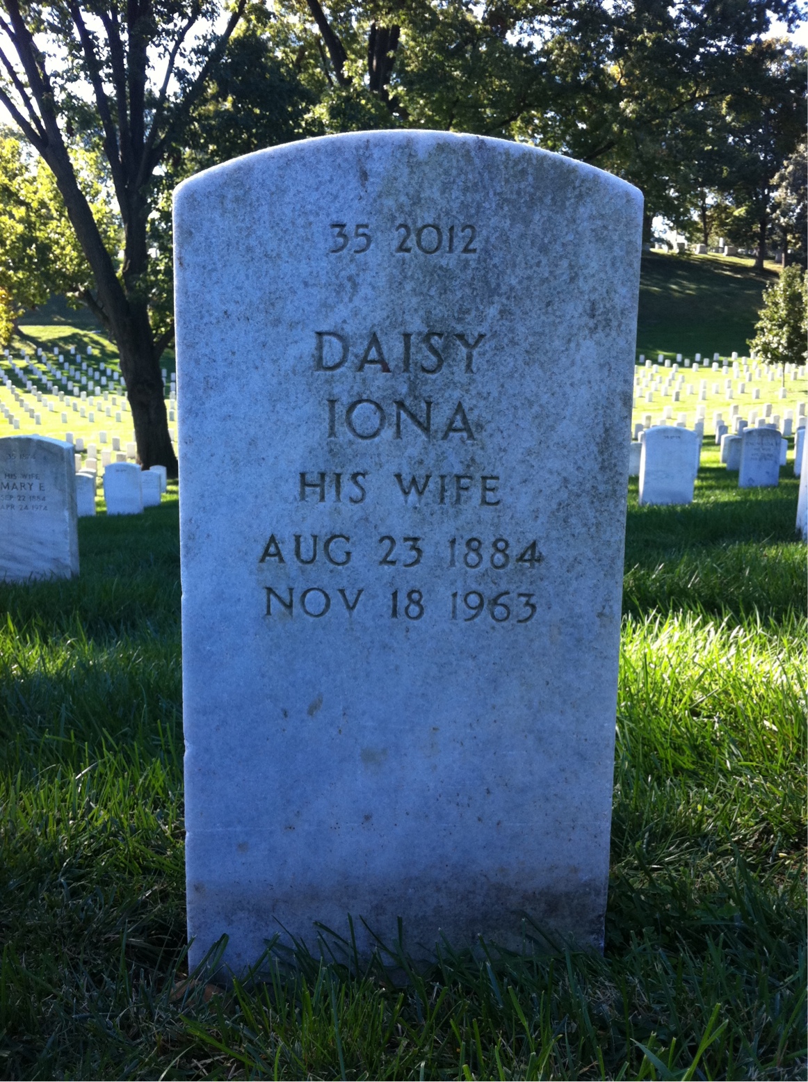 Back of headstone — John Murphy