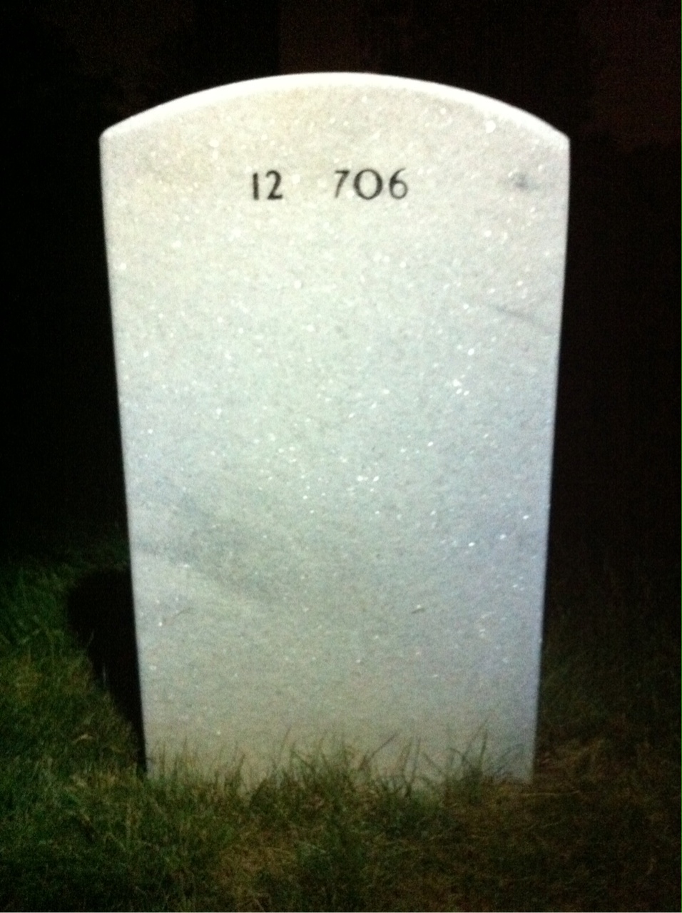 Back of headstone — Charles Thompson