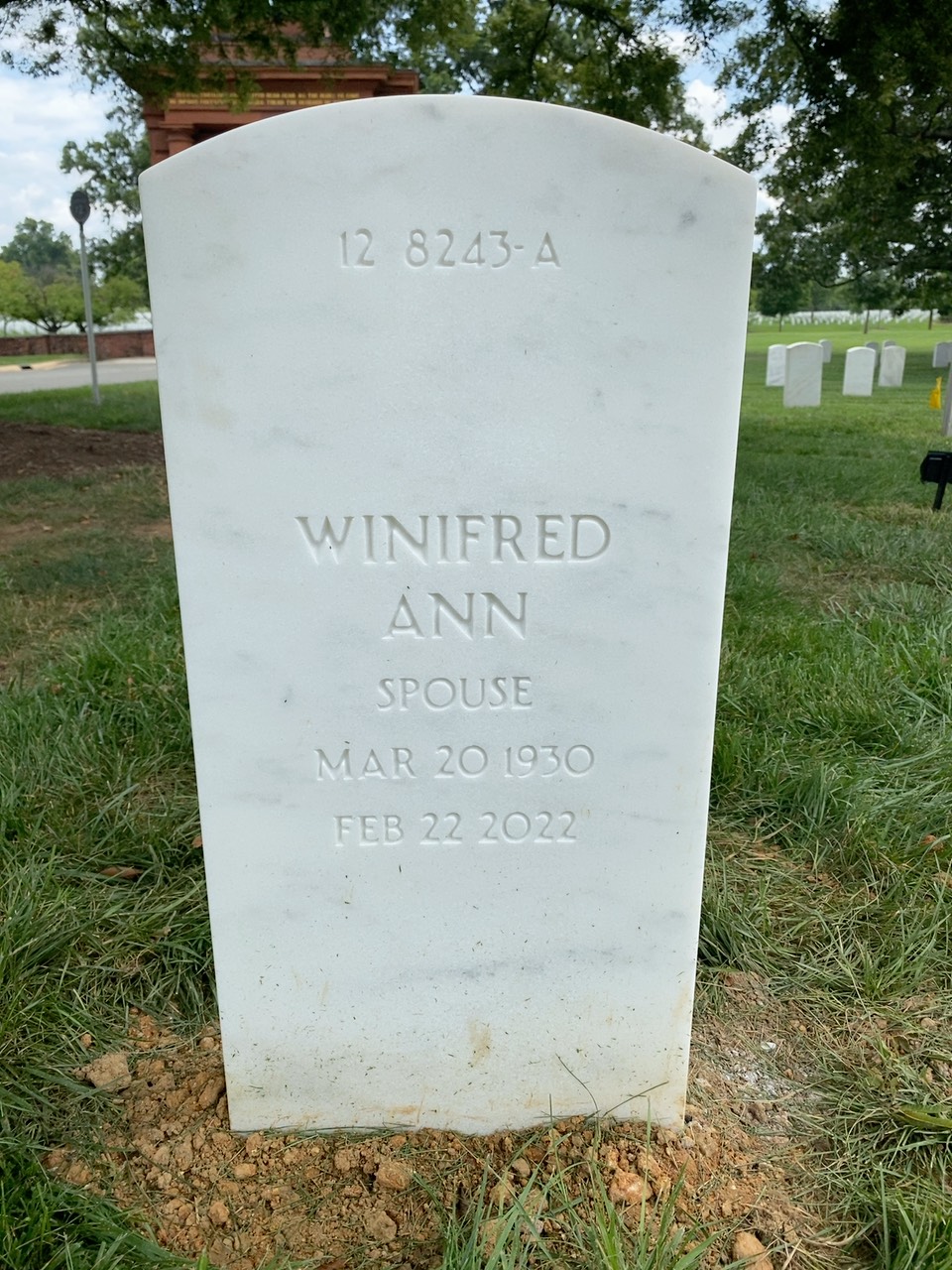 Back of headstone — Billie Mills