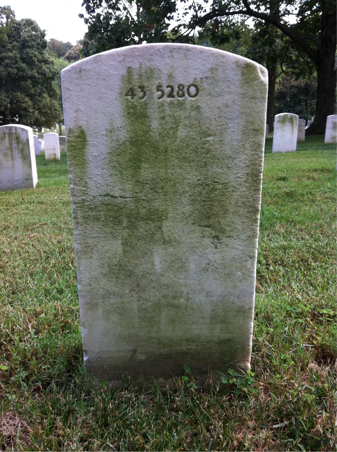 Back of headstone — Clyde Mursick