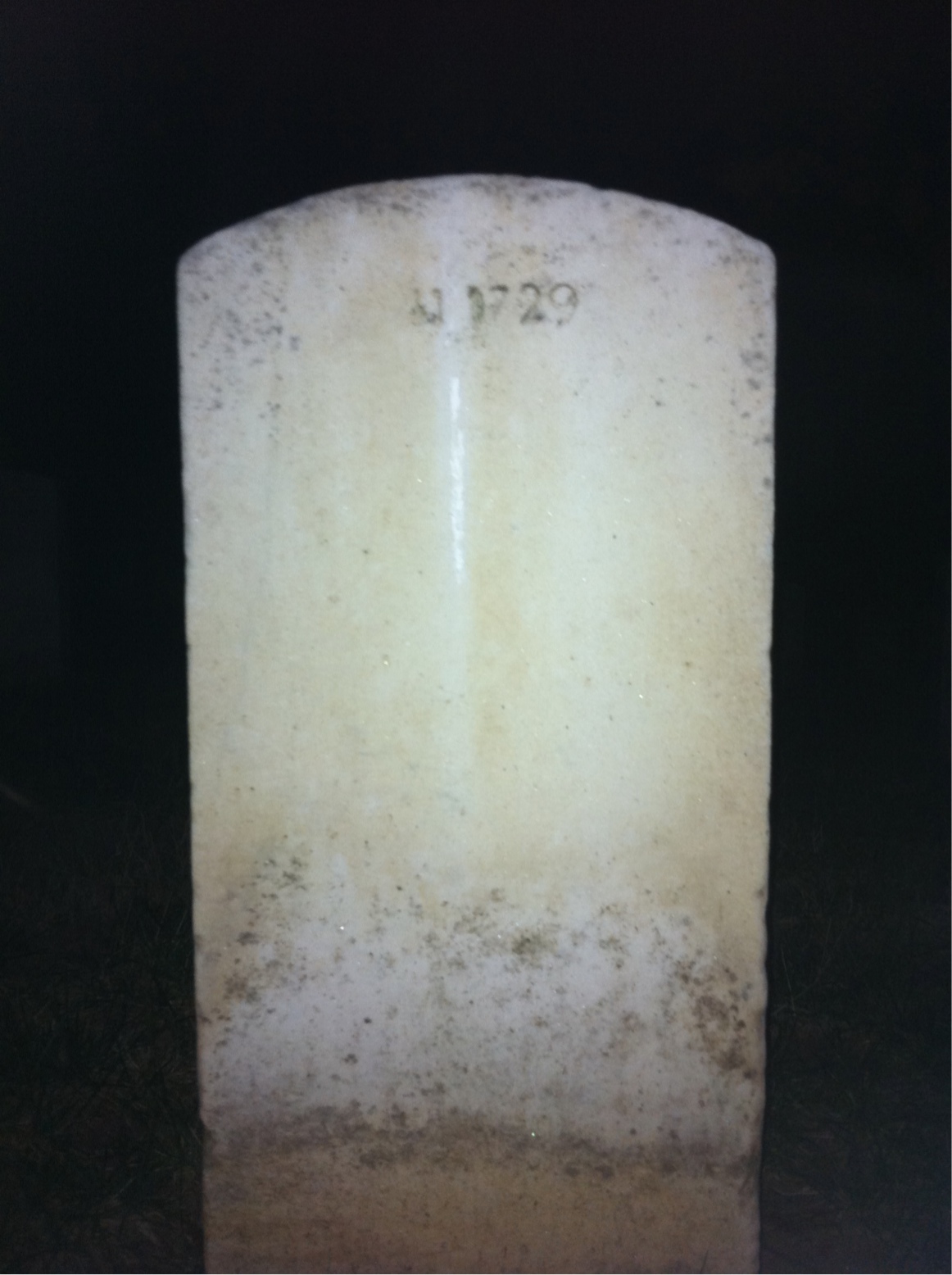 Back of headstone — Frederick Joseph Elie