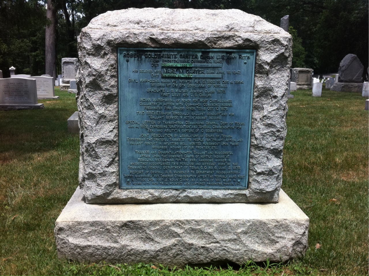 Headstone of Robert G. Carter