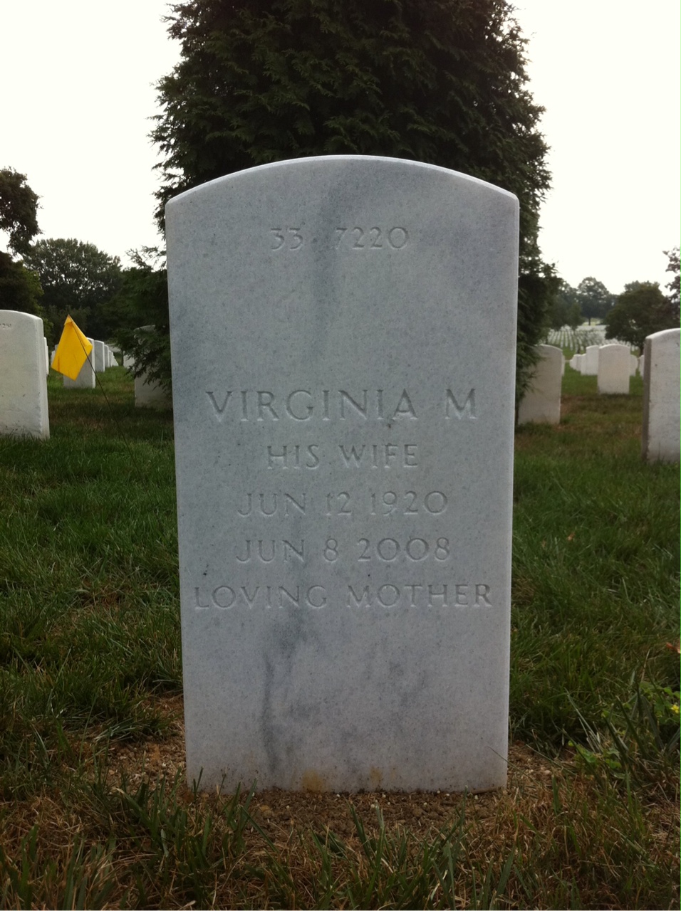 Back of headstone — Horace Beaman