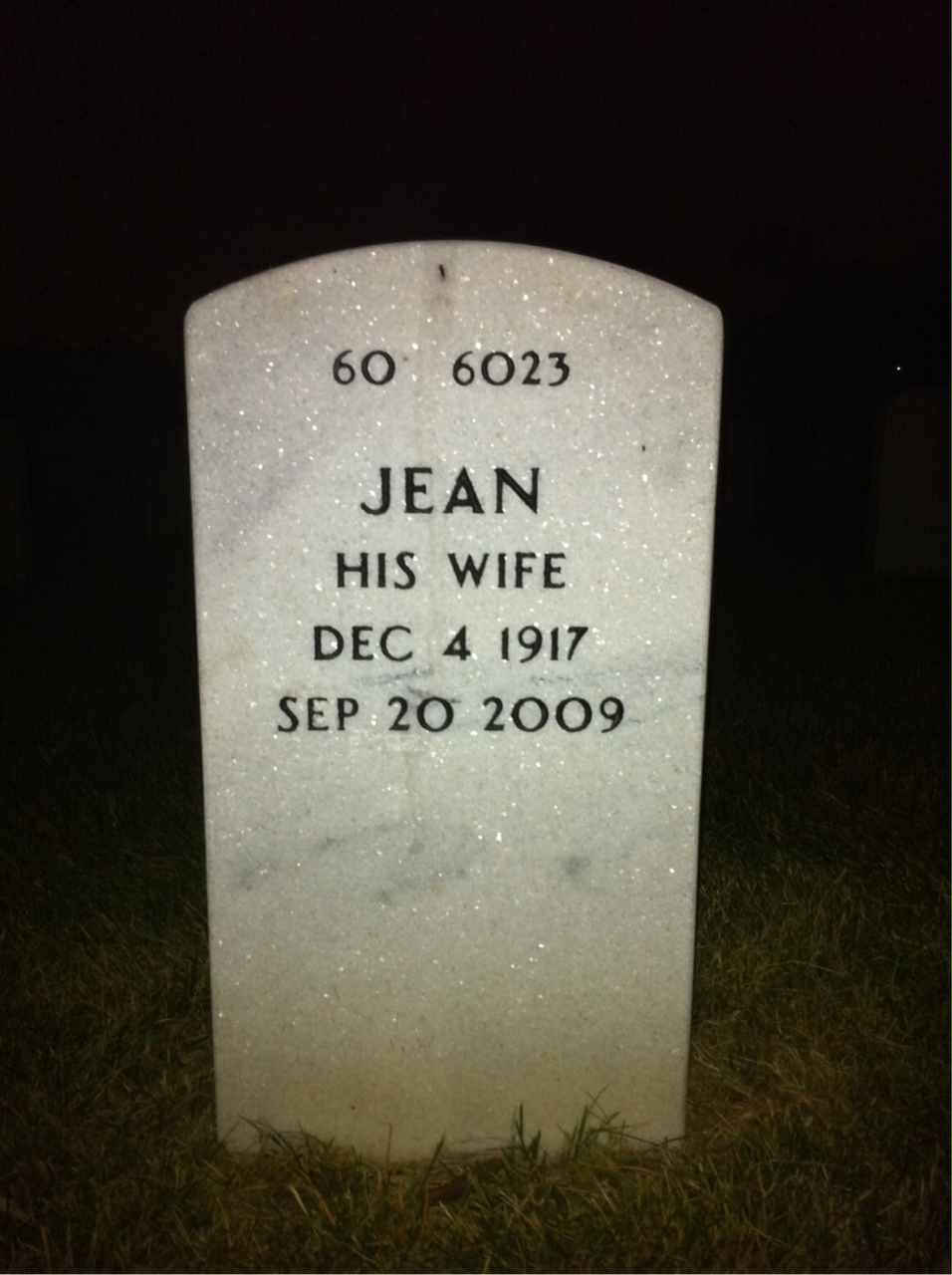 Back of headstone — Cecil Kendrick