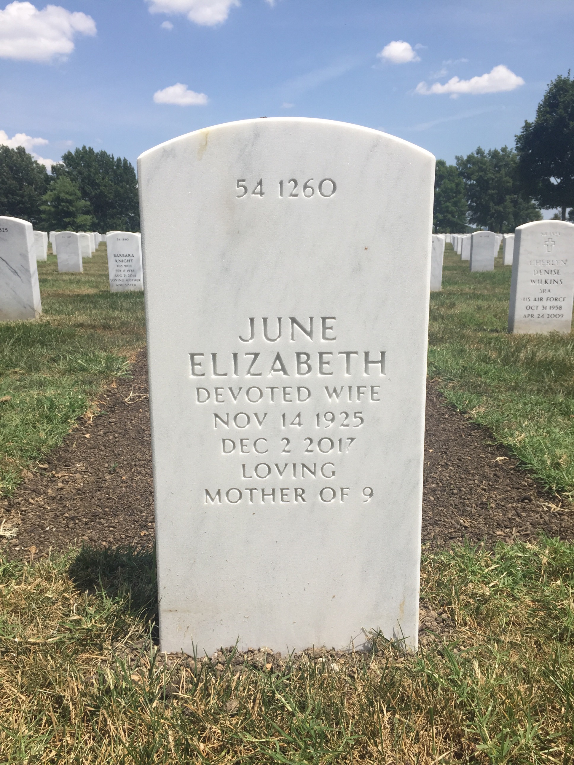 Back of headstone — Joseph Braun