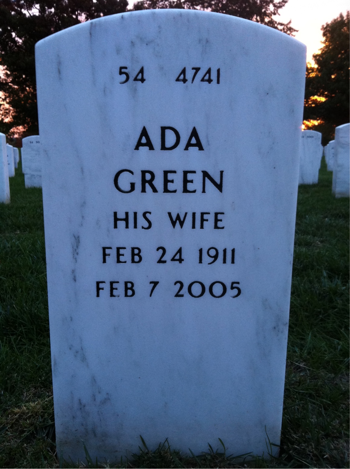 Back of headstone — William Burrell