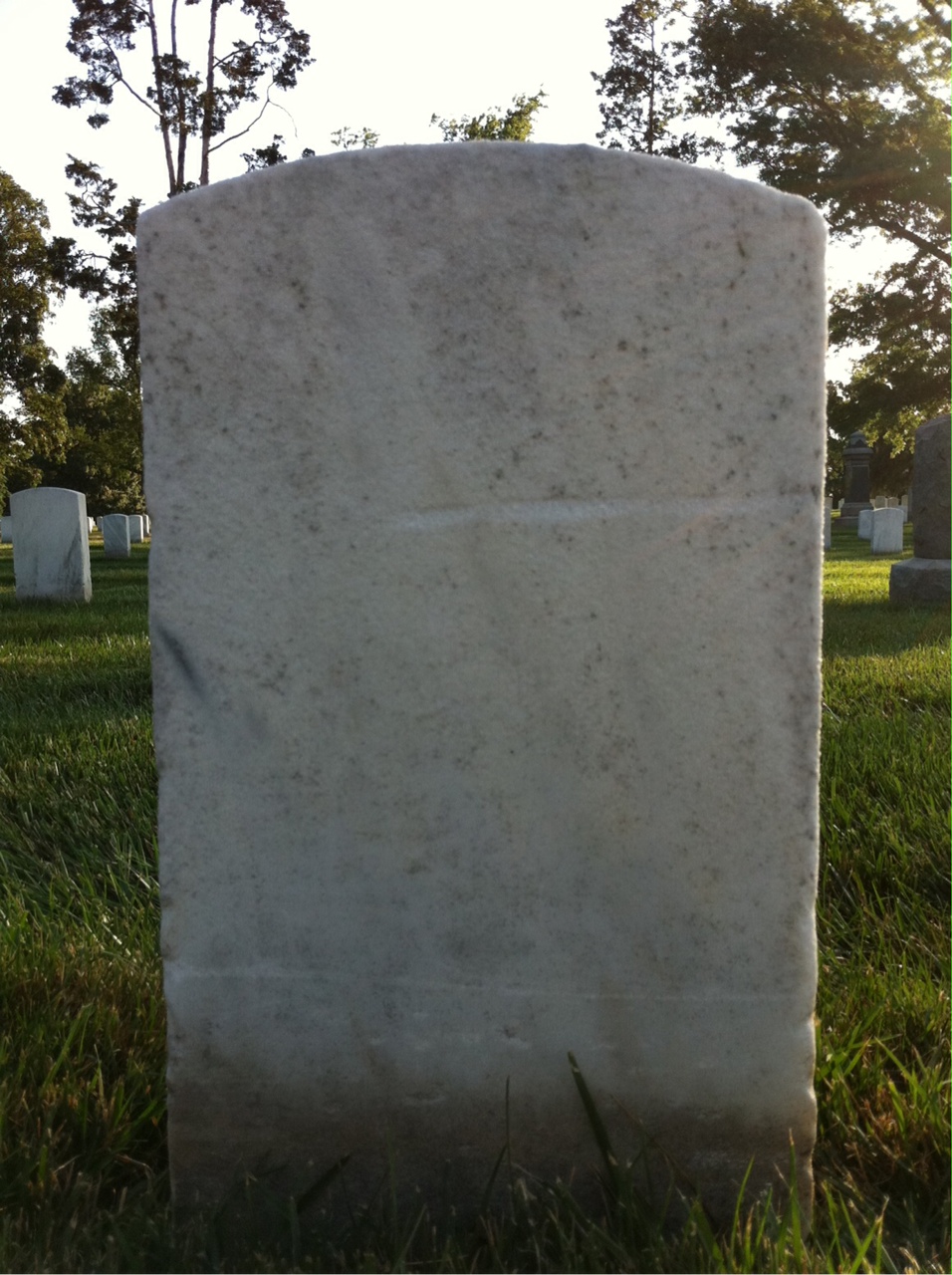 Back of headstone — Charles Murphy