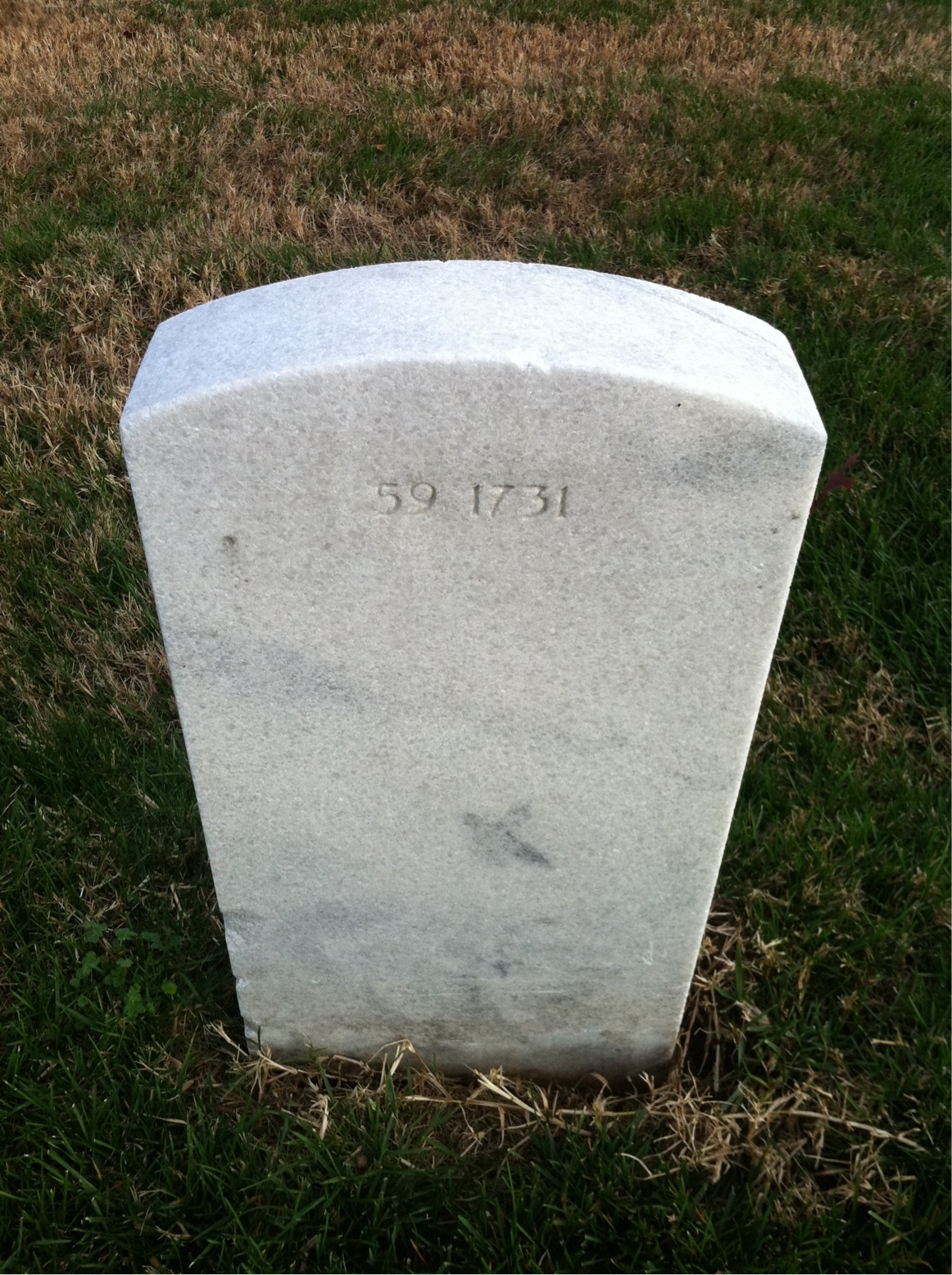 Back of headstone — Nathaniel Murphy