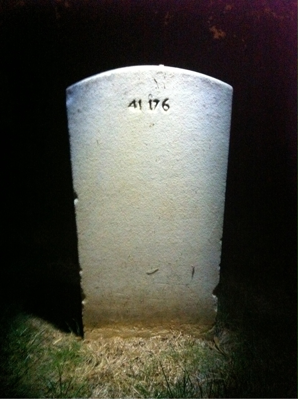 Back of headstone — Clell Milligan