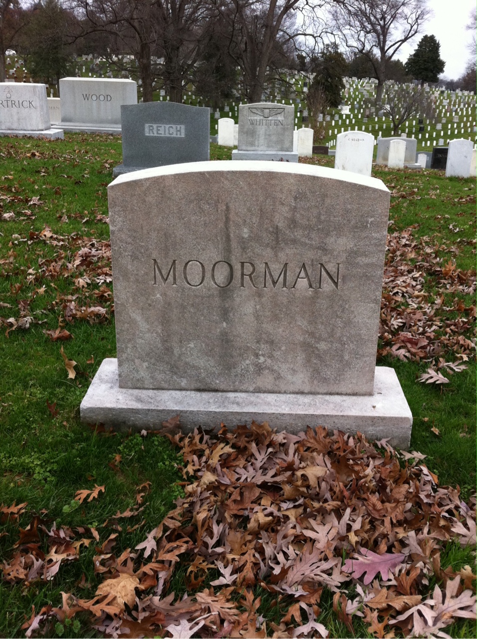 Back of headstone — Amanda Moorman