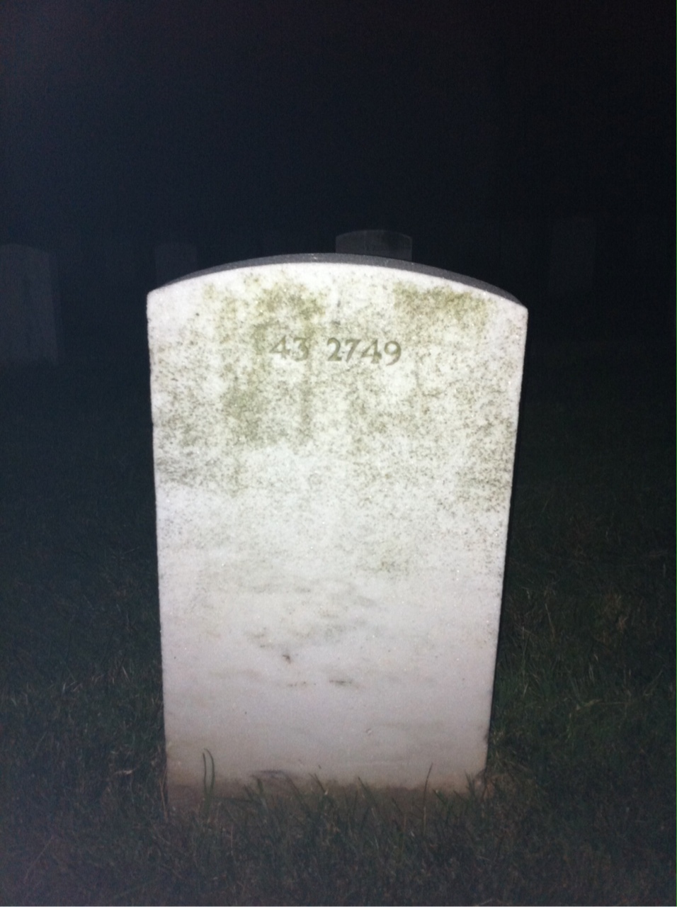 Back of headstone — Thomas Alexander