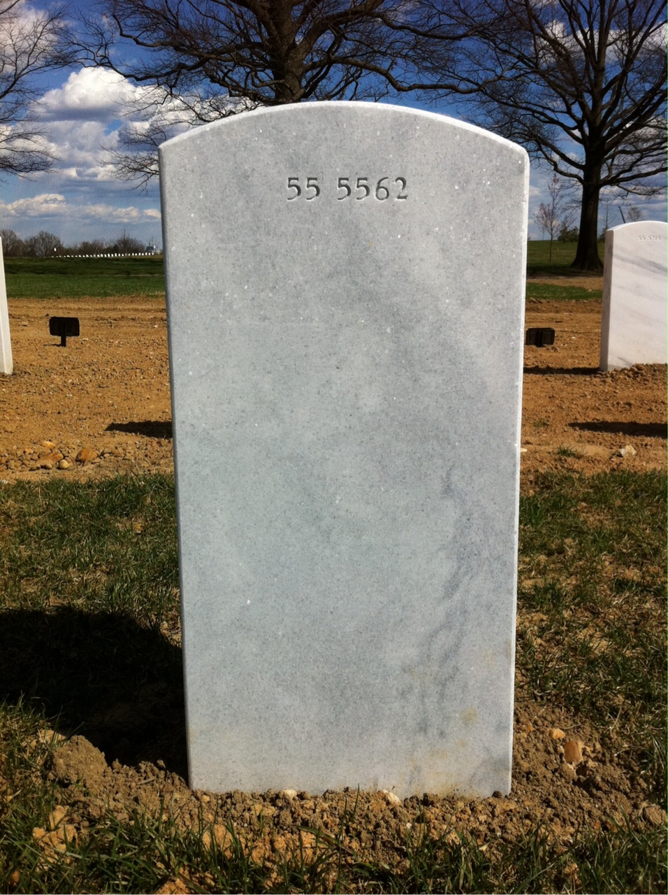 Back of headstone — William Marion Jelenko