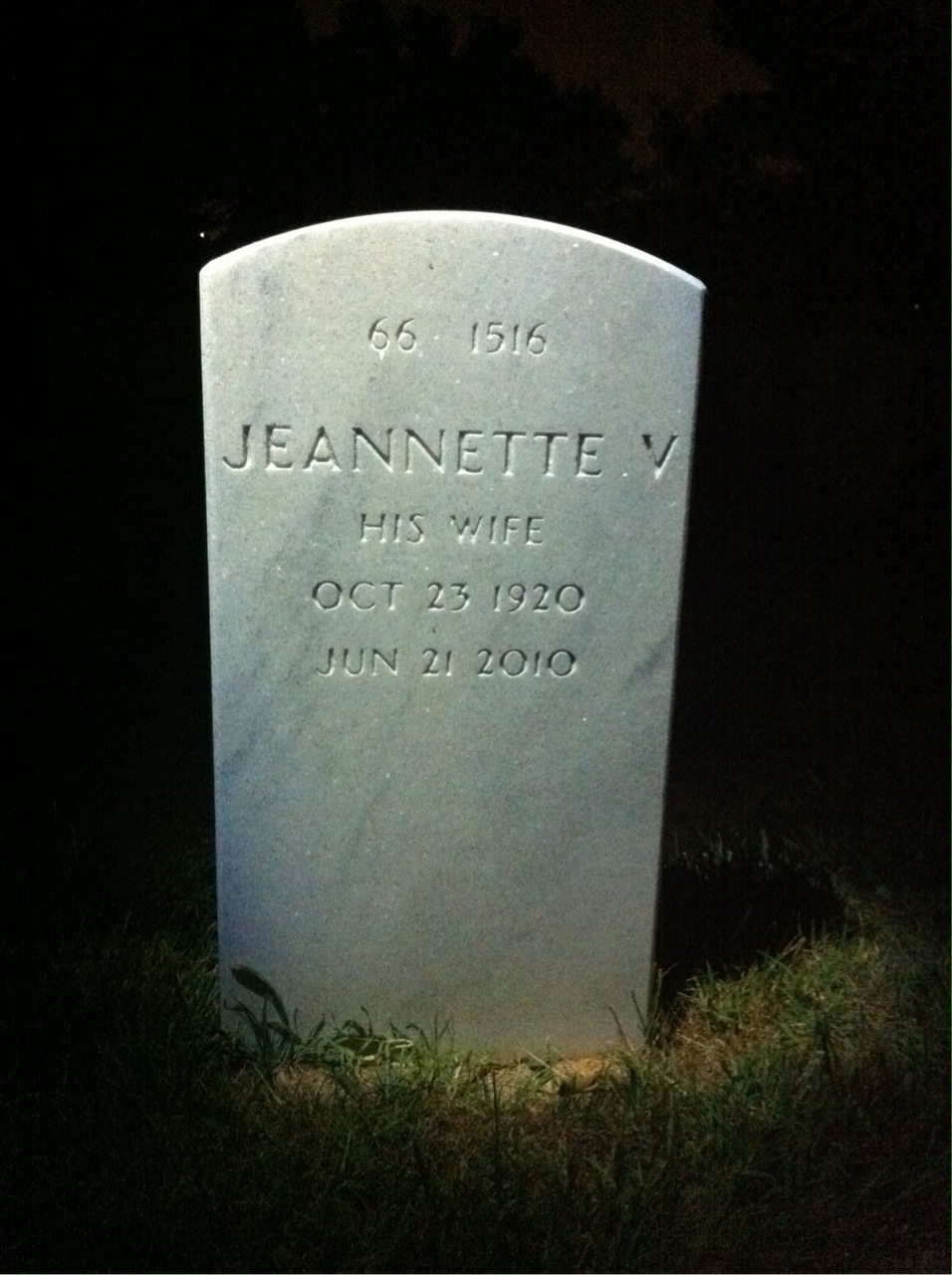Back of headstone — Francis Williams