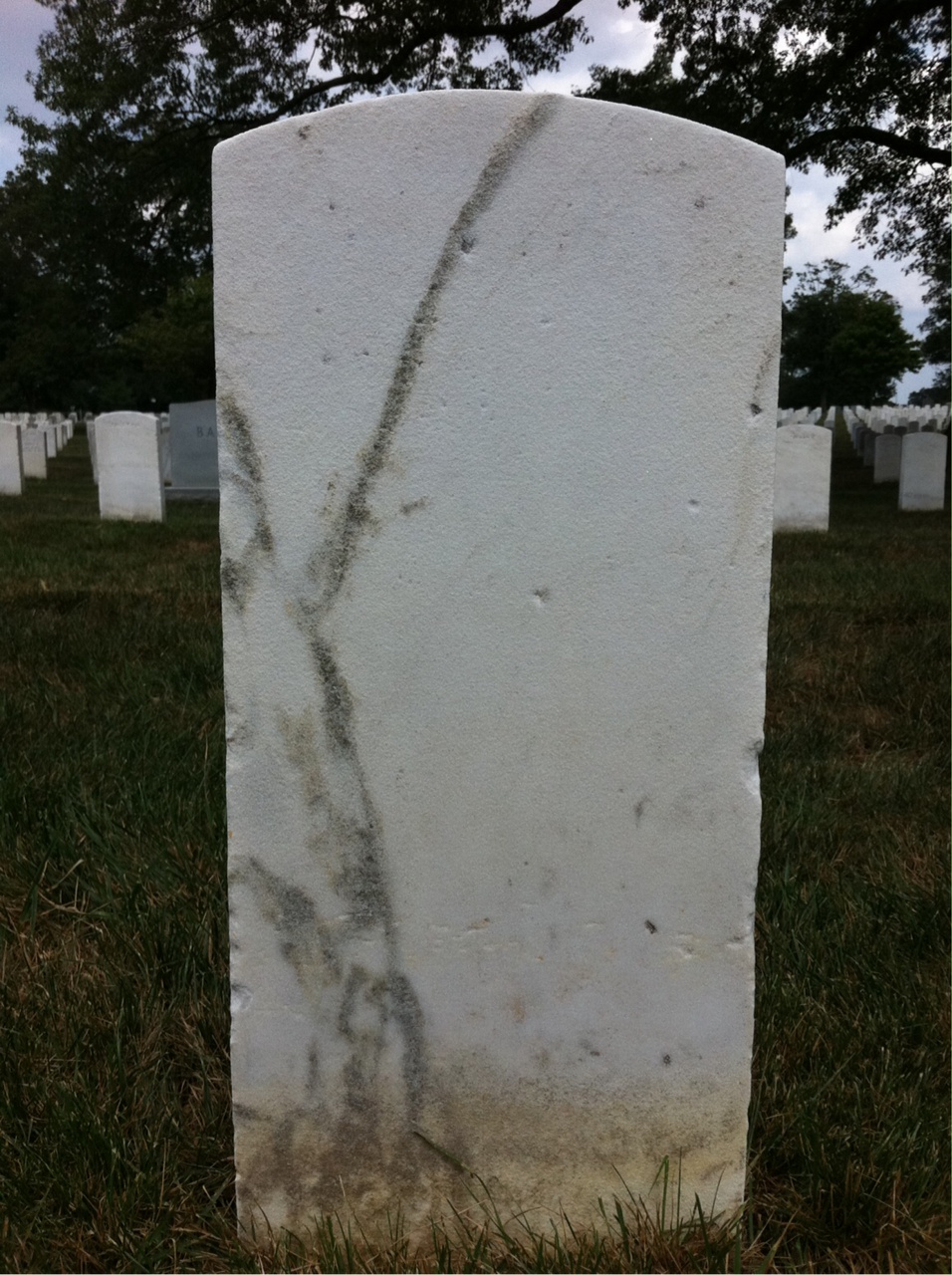 Back of headstone — Austin Montanye