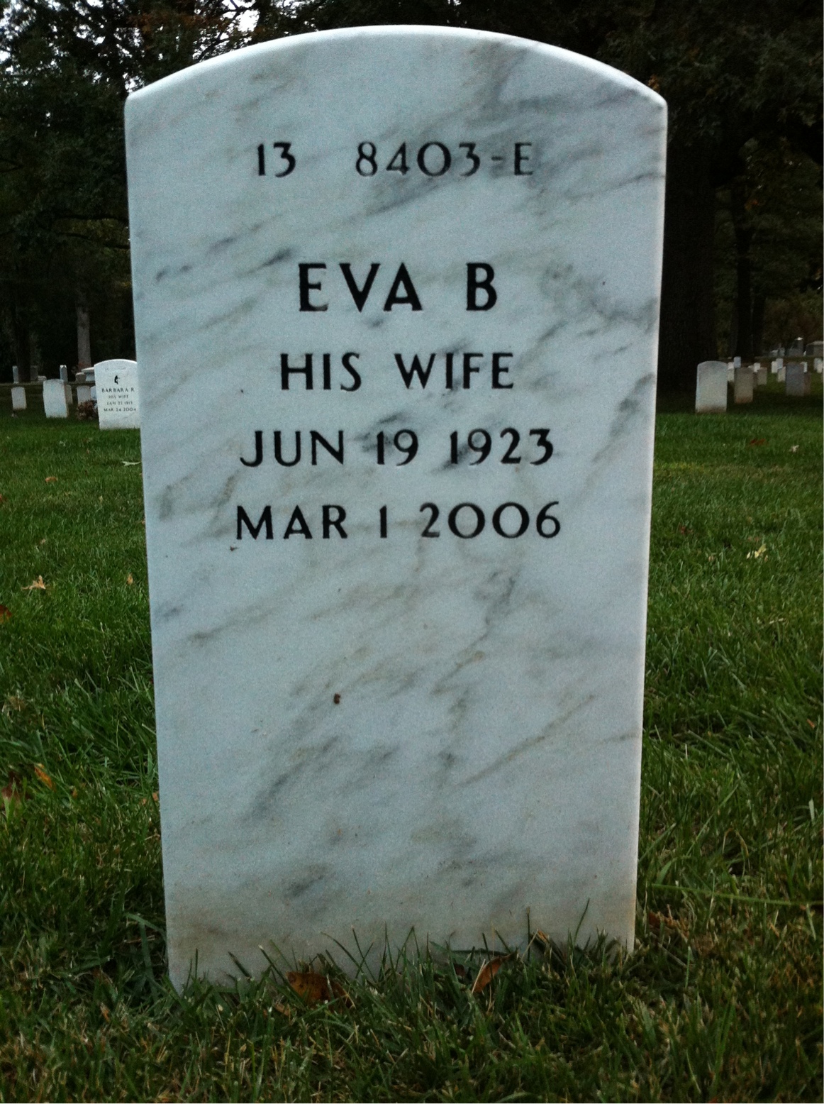 Back of headstone — George Alkire
