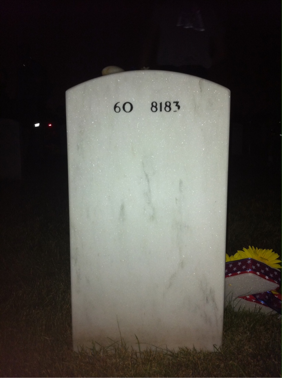 Back of headstone — John Spahr