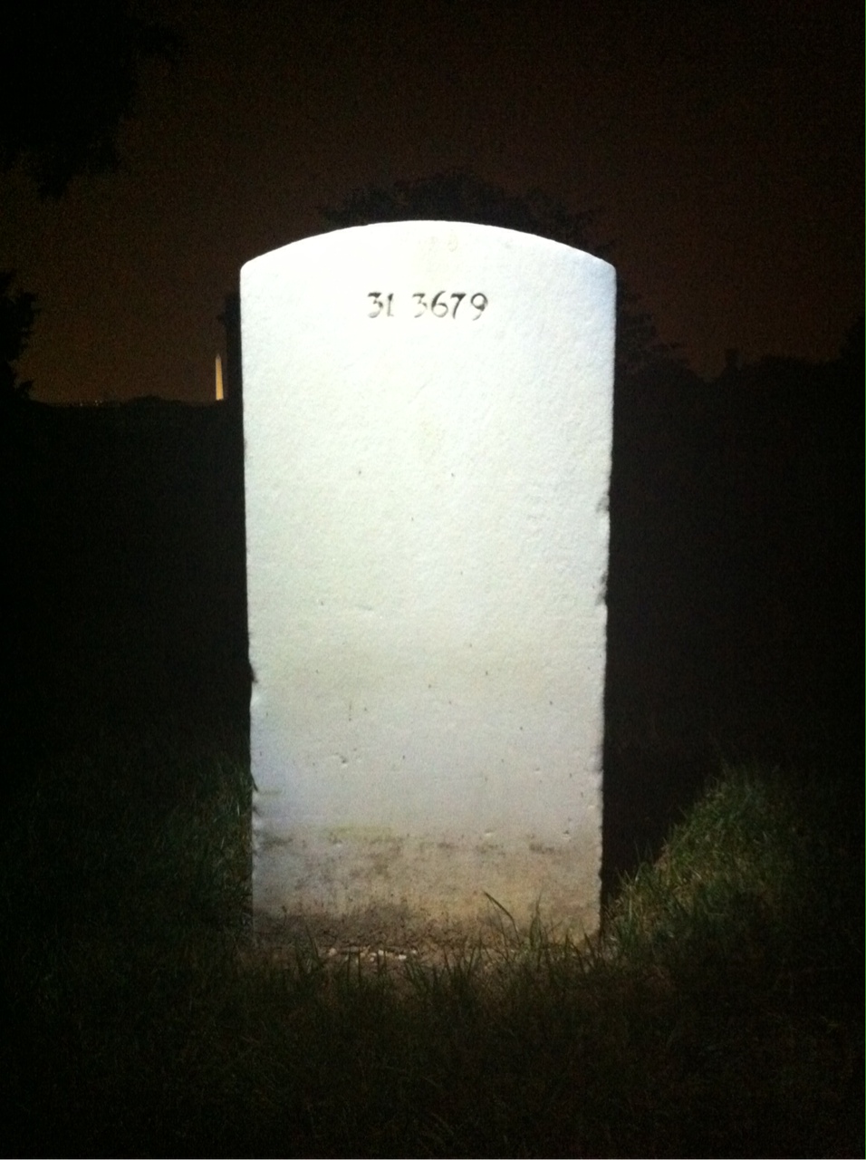 Back of headstone — Willie Milam