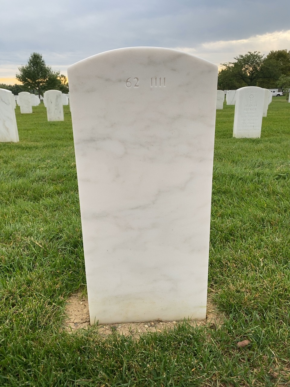 Back of headstone — Jerry Morrison