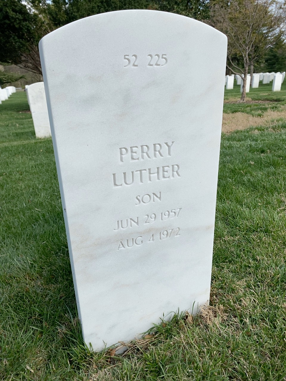 Back of headstone — John Addison