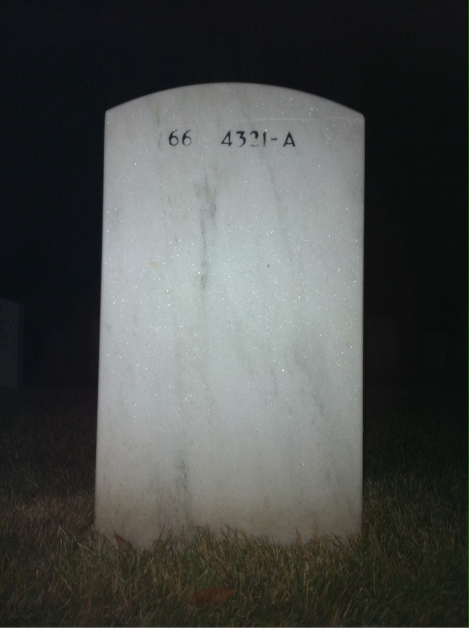 Back of headstone — James Long