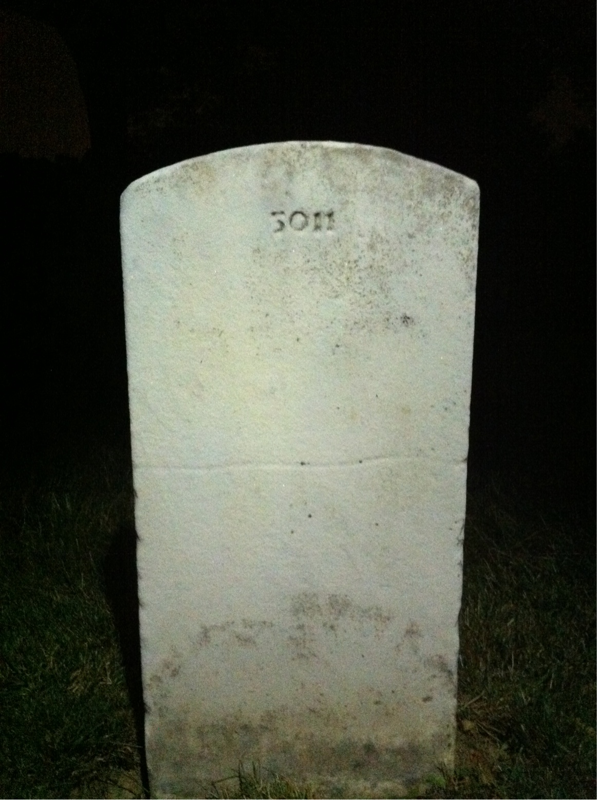 Back of headstone — William Mcneal