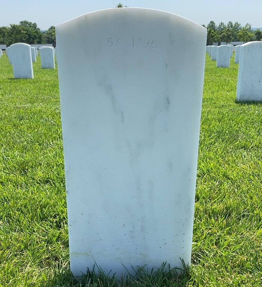 Back of headstone — Terry Mccray