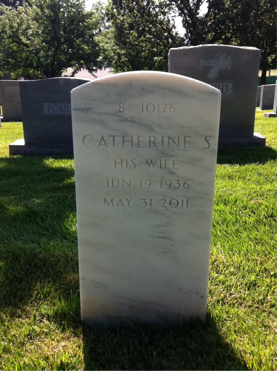 Back of headstone — Thomas P Garigan
