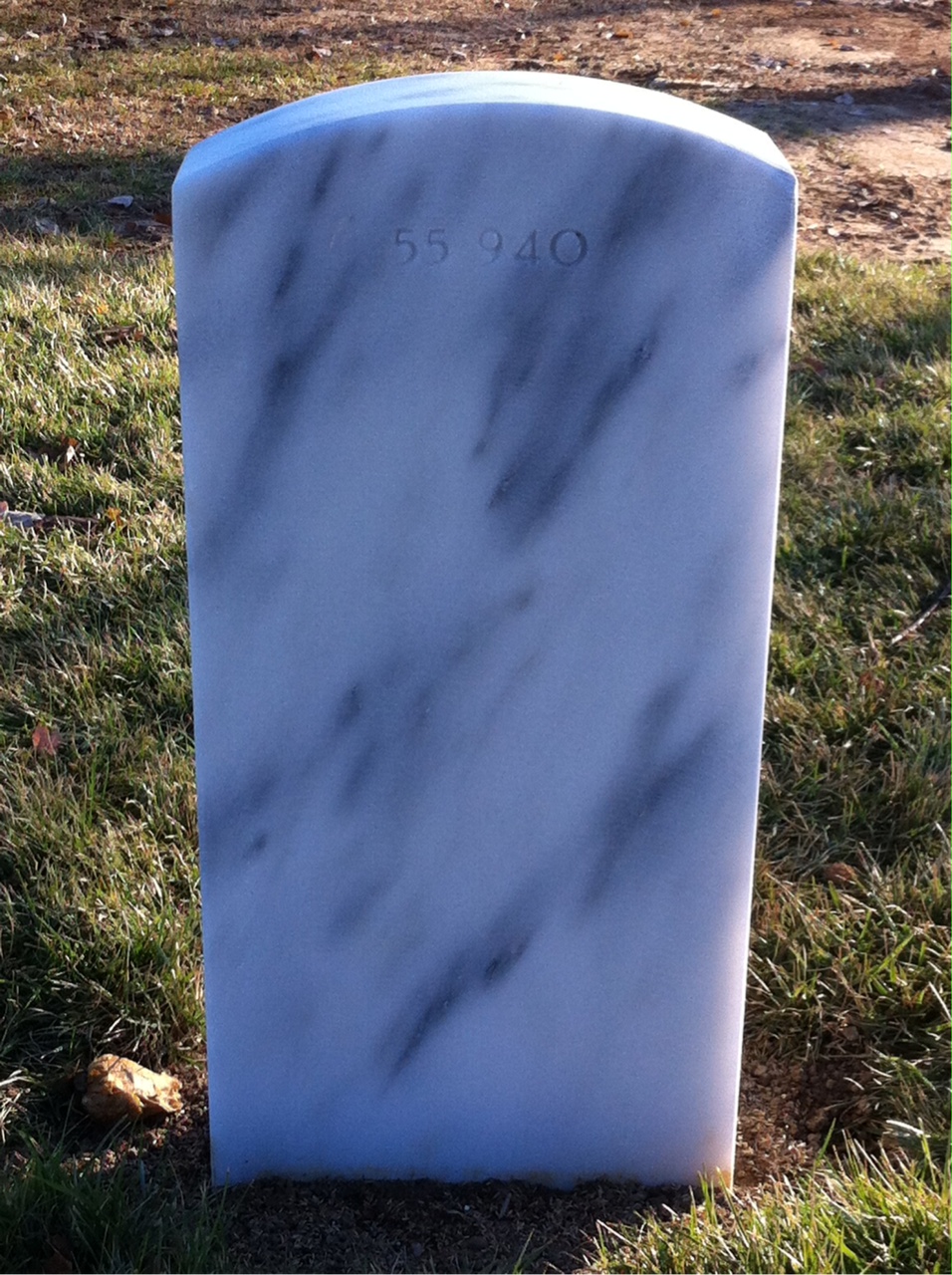 Back of headstone — Charles Adkinson