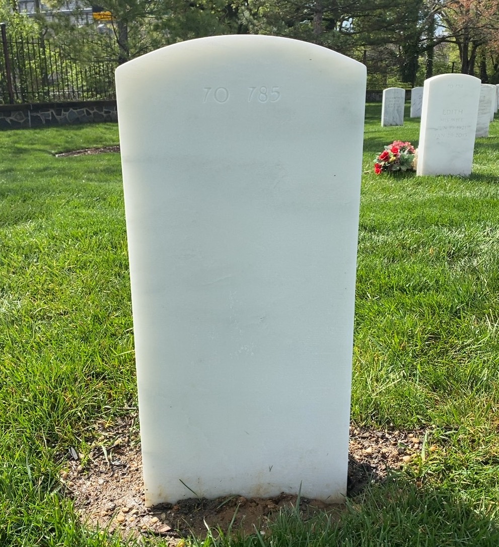 Back of headstone — Thomas Allen Young
