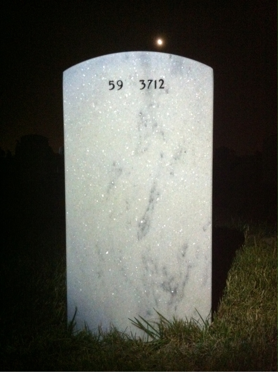 Back of headstone — John Clark