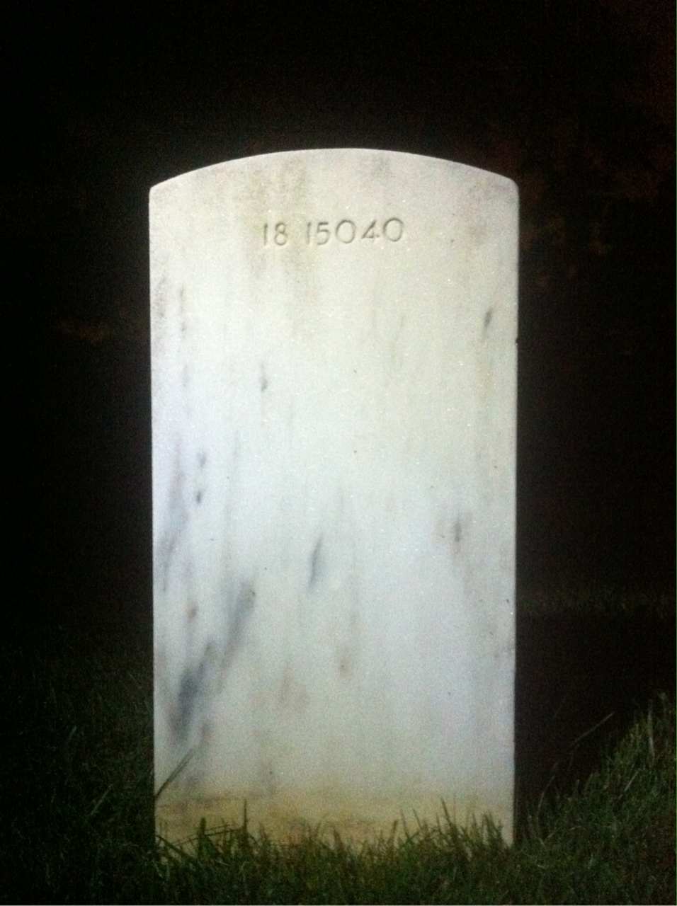 Back of headstone — Herman Morris