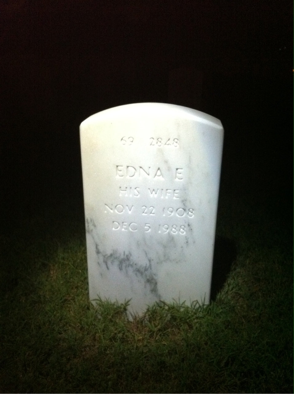Back of headstone — Doyle Dilgard