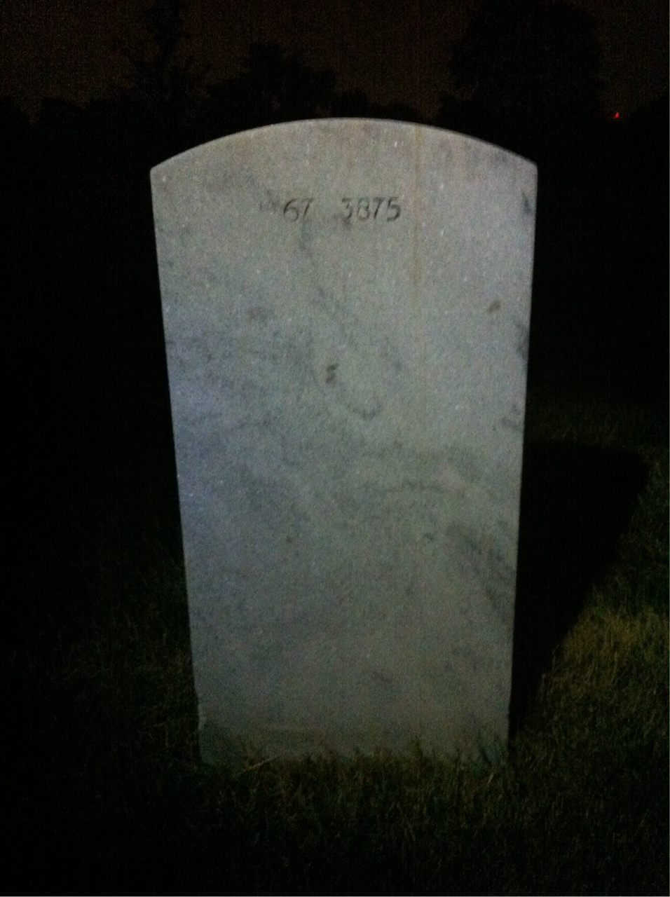 Back of headstone — Robert Raya