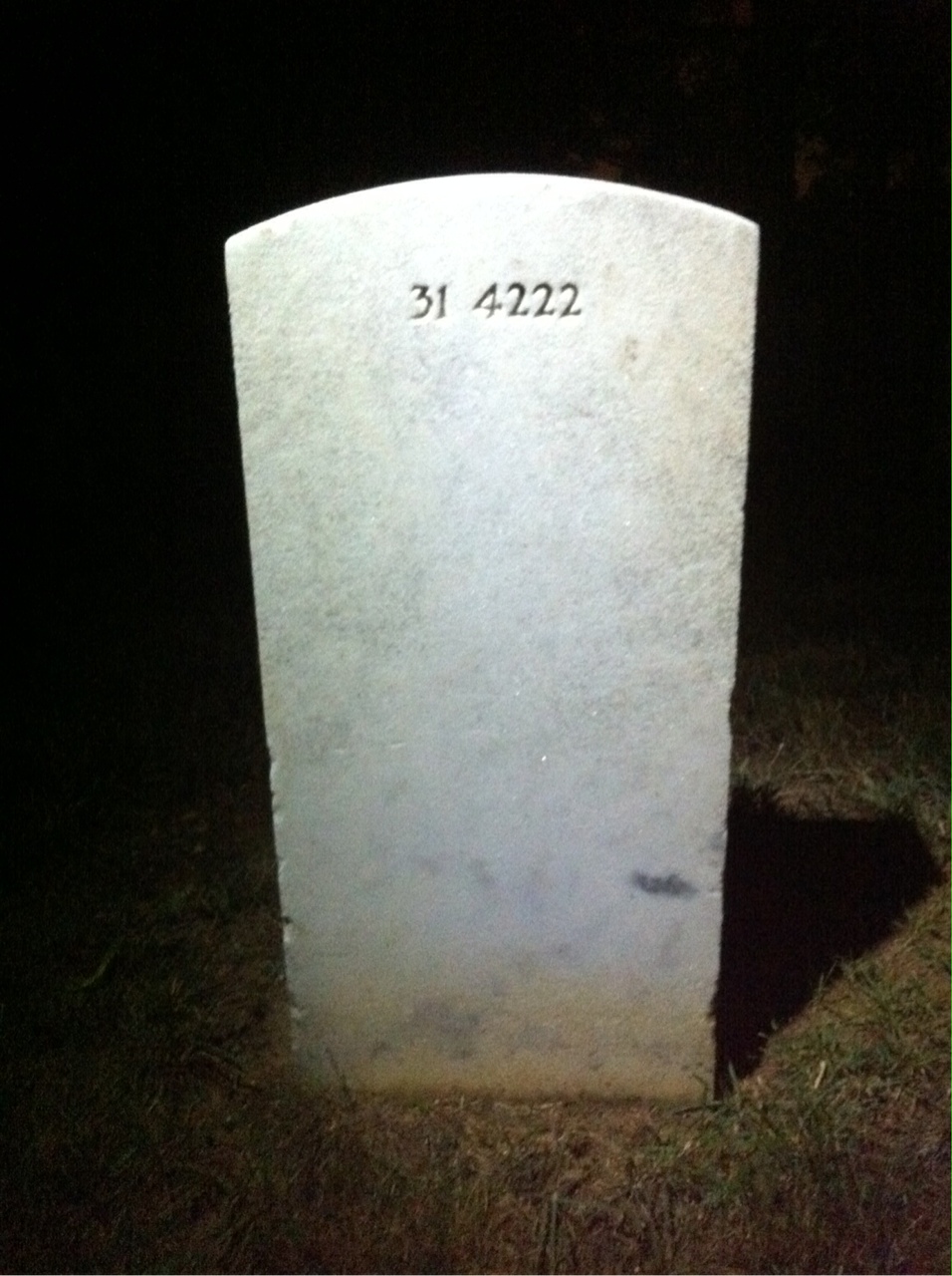 Back of headstone — Laura Antrim