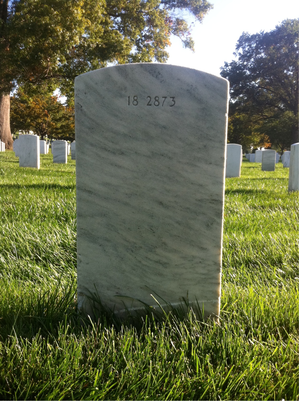 Back of headstone — George Arrington
