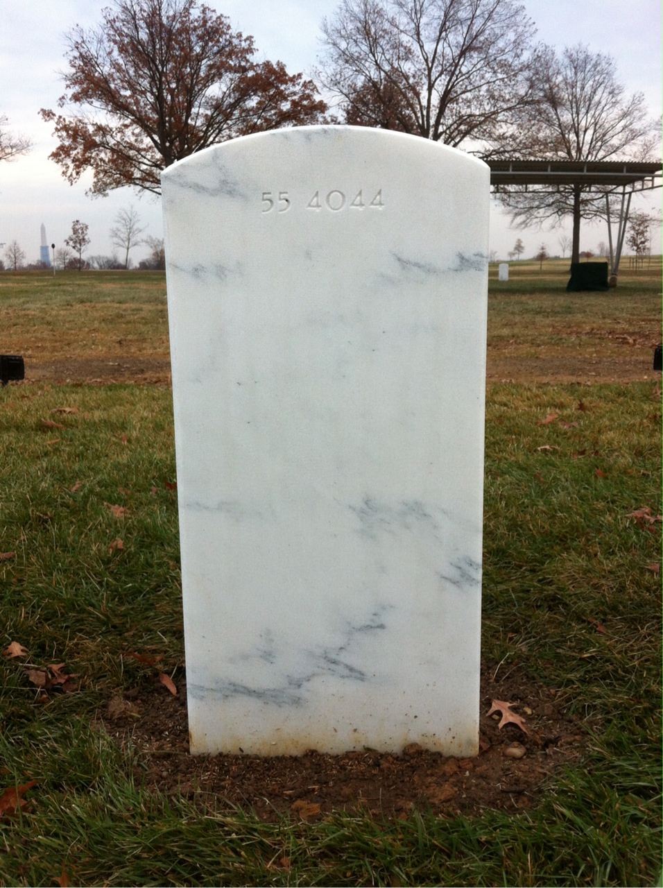 Back of headstone — James W Tysinger