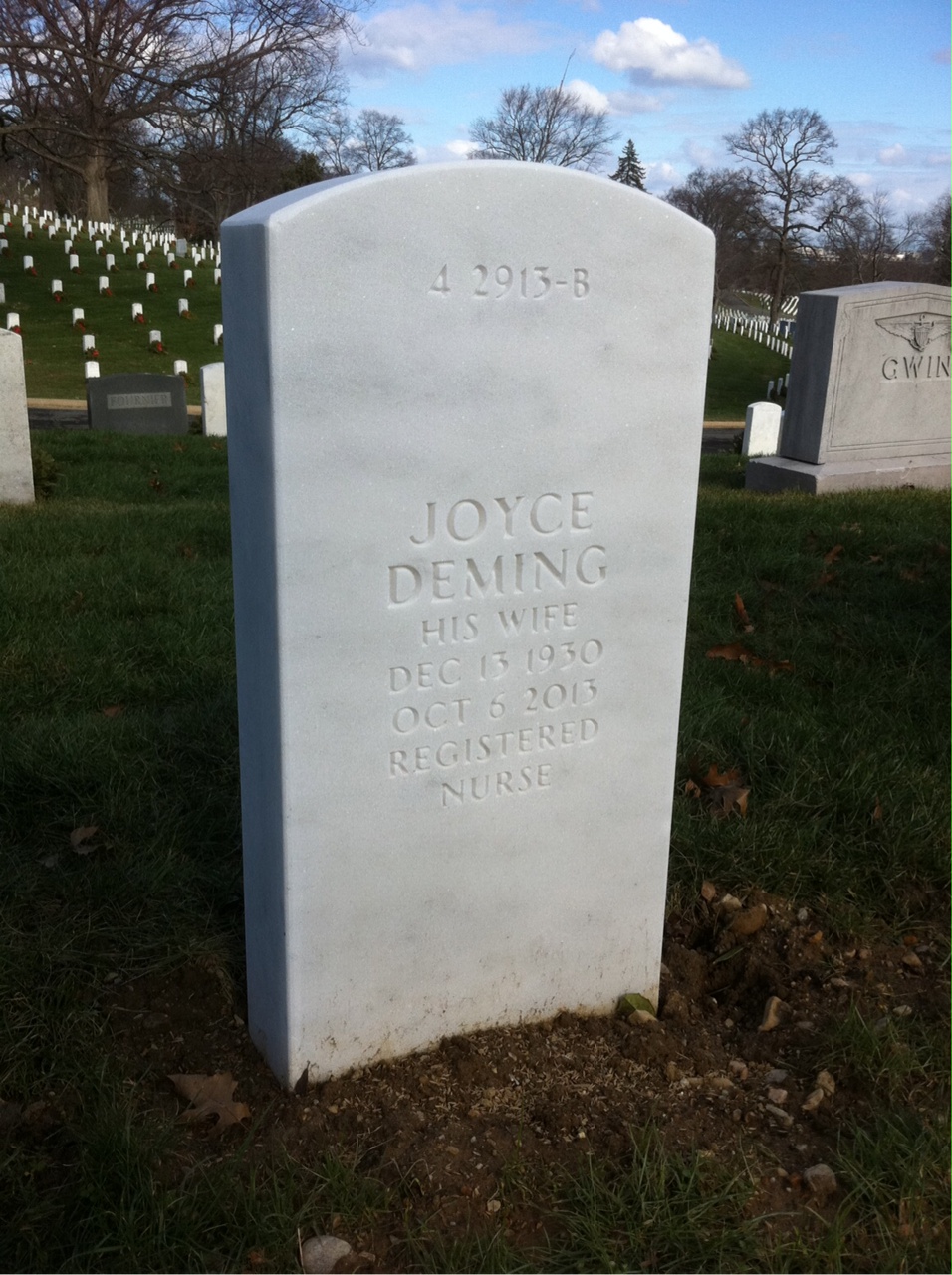 Back of headstone — Robert Andrews