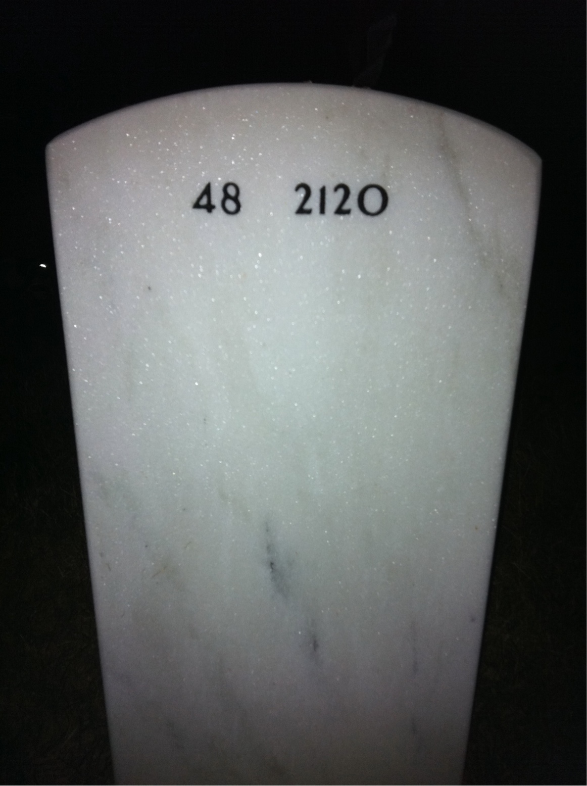 Back of headstone — Nancy Baker