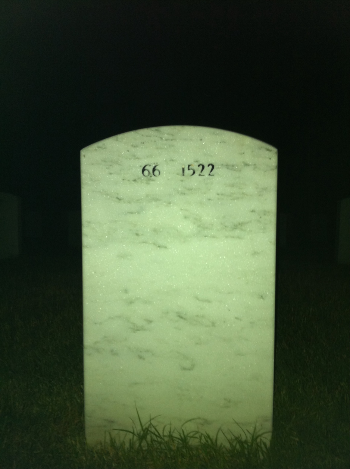 Back of headstone — John Burdnell