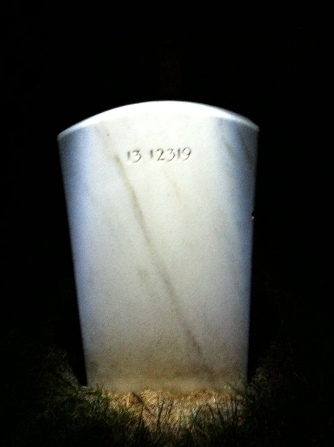 Back of headstone — John Moyer