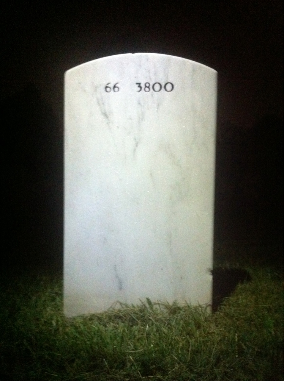 Back of headstone — Alan Kyle