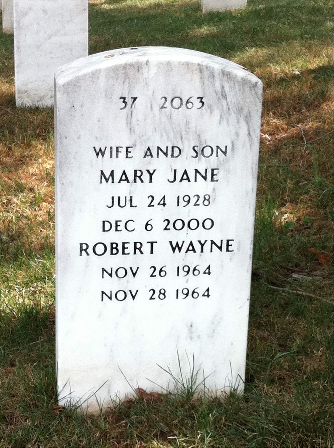 Back of headstone — Chester Alverson