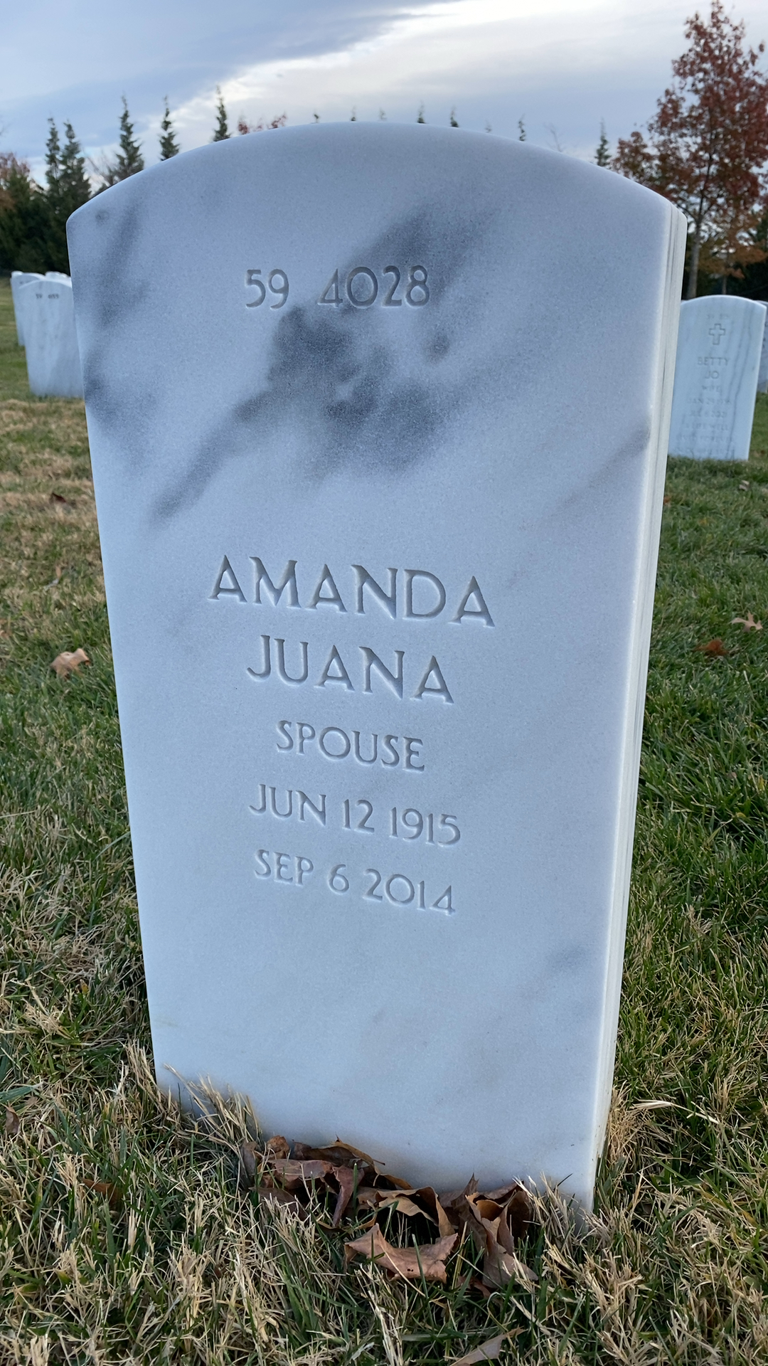 Back of headstone — Thurlo Ashton