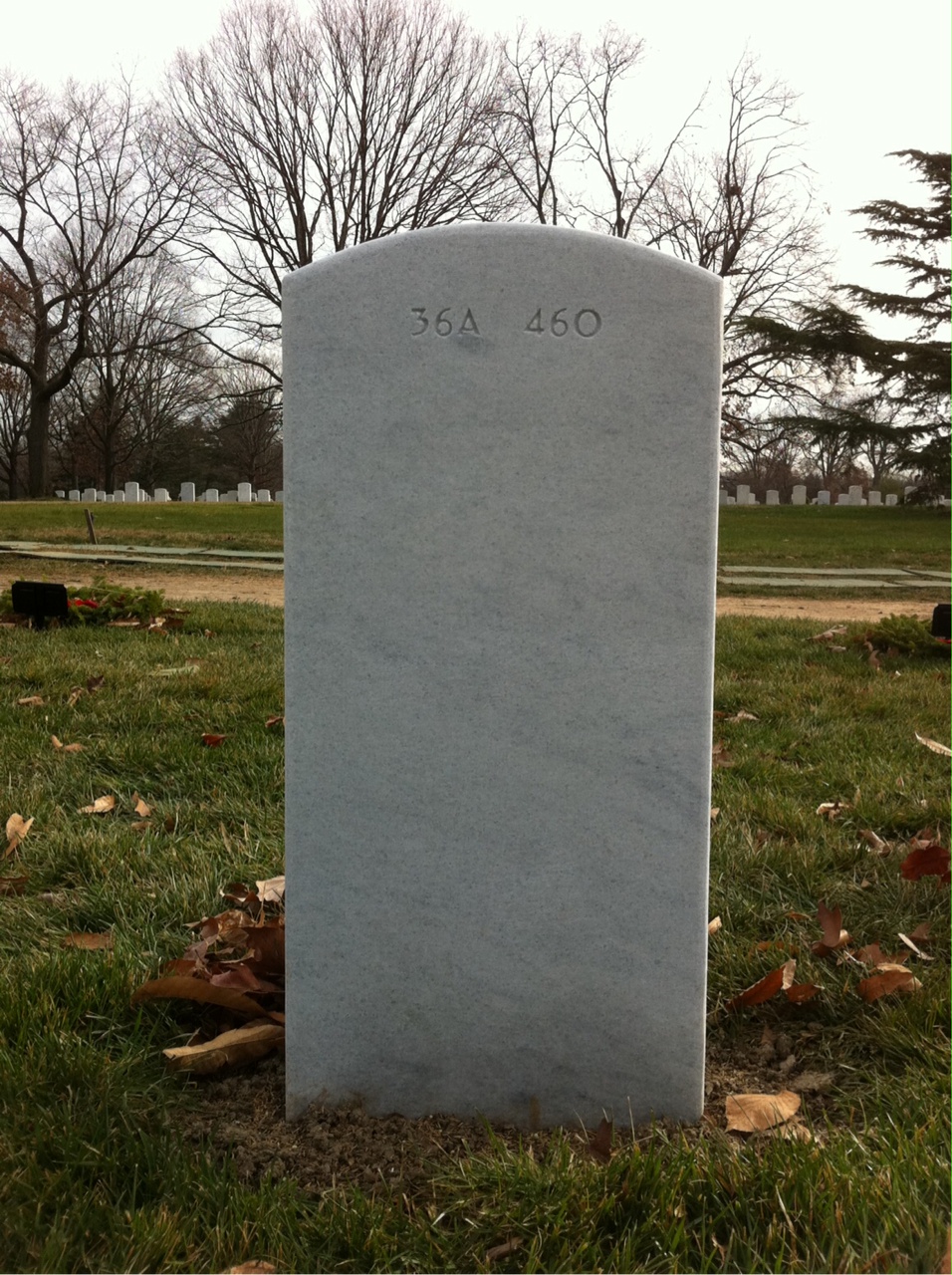 Back of headstone — Robert Myers