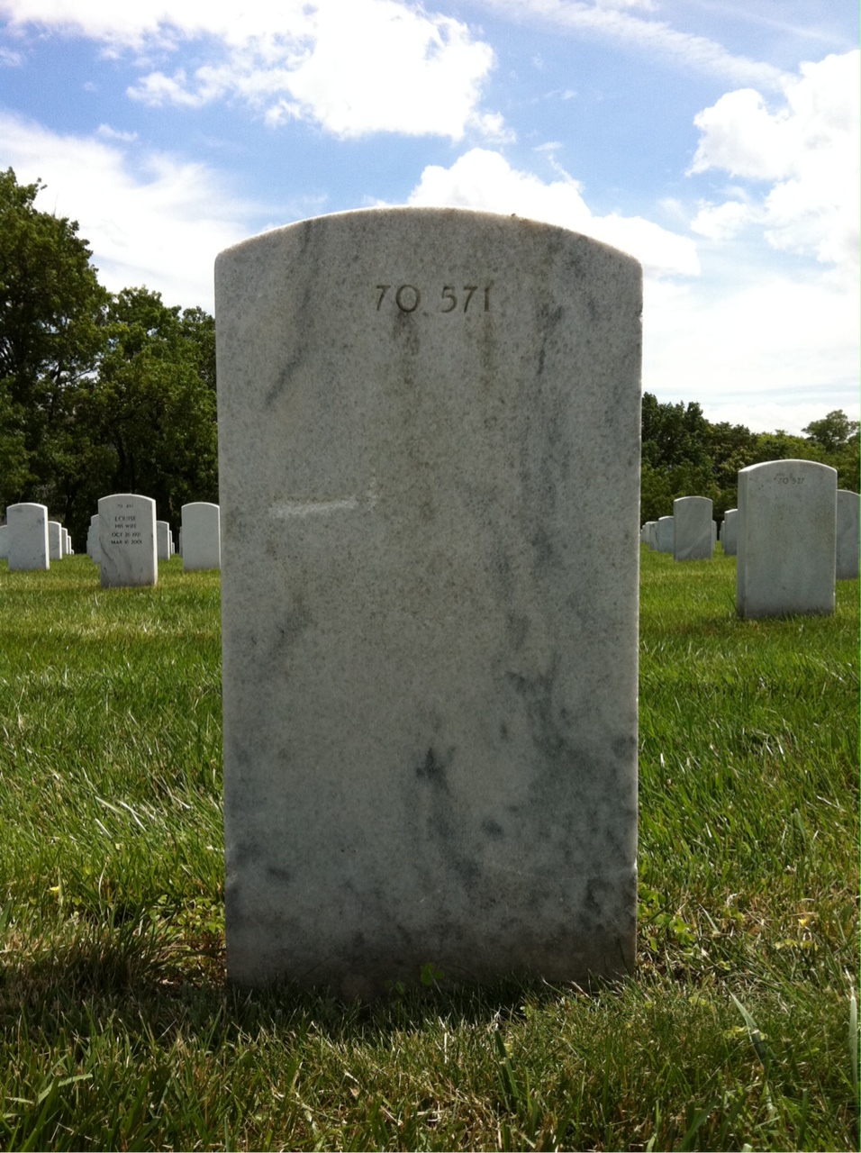 Back of headstone — Bruno Bernardini